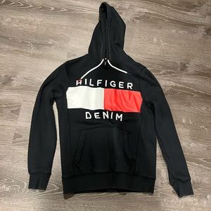 Tommy Hilfiger Embroidered Logo Pullover Hoodie Sz Med Men